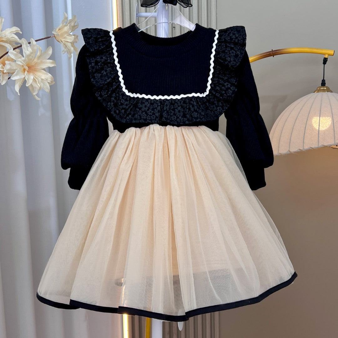 Floral Embroidered Lace Princess Dress for Girls