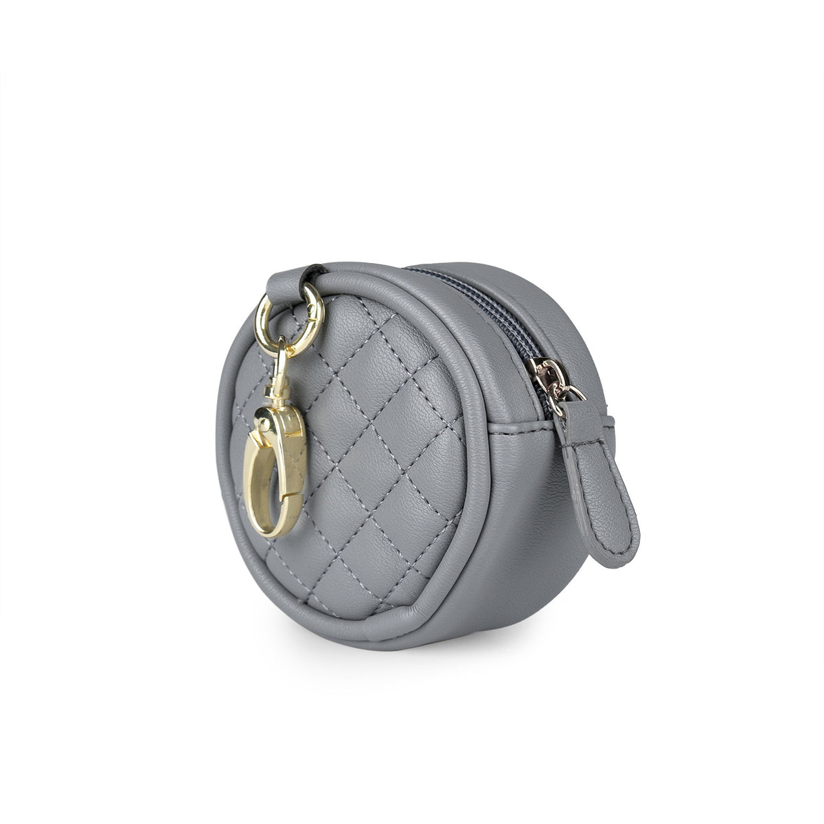 PU Leather Pacifier Bag with Keychain Loop for Small Items