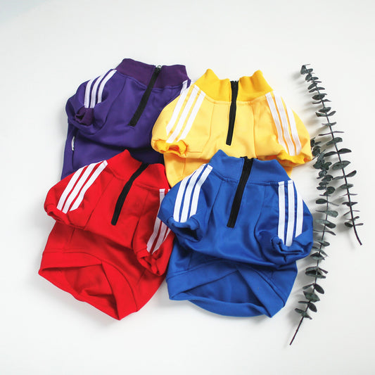 Dog Hoodie with Three Stripes for Pets