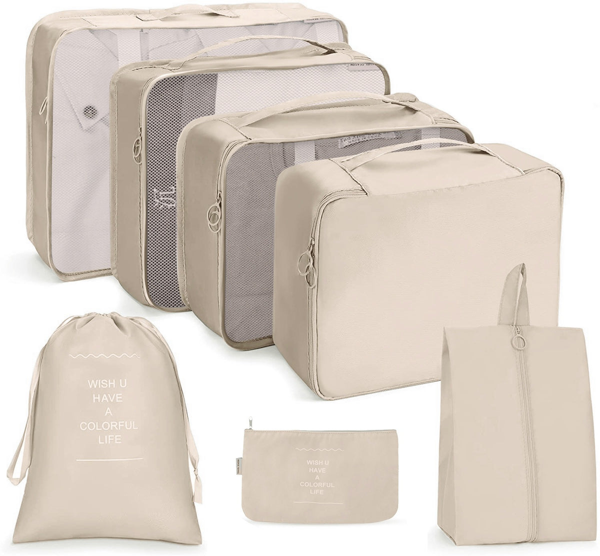 Travel Buggy Bag 7PCs Luggage Storage Set