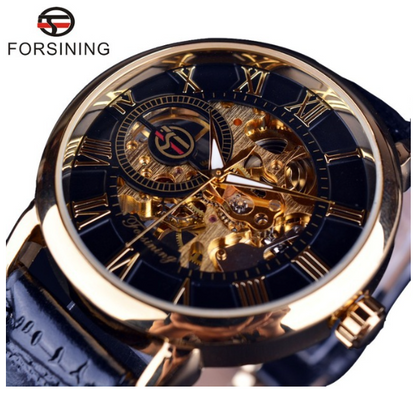 Men's Hollow Design Mechanical Watch