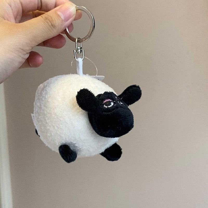 Cute Plush White Sheep Keychain Couple Pendant