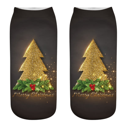 New 3D Printed Christmas Socks for Women