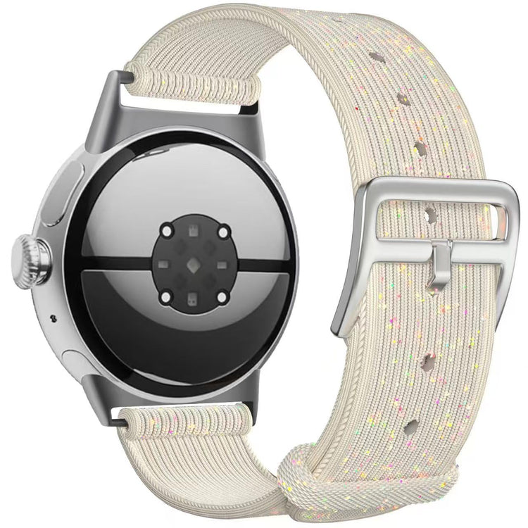 SKCC Knitted Glitter Women Watch Bands Compatible with Google Pixel 2 Watch/Pixel 1 Watch Woven Nylon Women Wristband Replacement Strap with Classic Clasp for Google Pixel 2 Watch/Pixel 1Watch