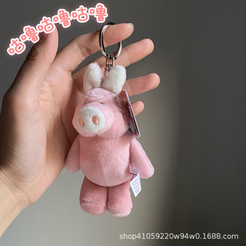 Cute Plush White Sheep Keychain Couple Pendant