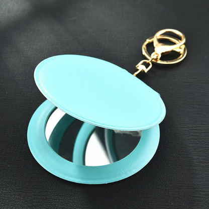 Candy Color Portable Foldable Round Makeup Mirror