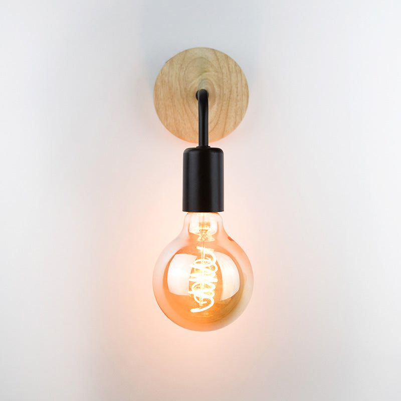 Modern Minimalist Iron Wall Lamp for Bedroom and Hallway