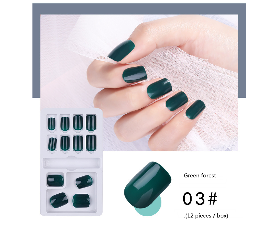 Solid Color Press-On Nails - False Nail Tips