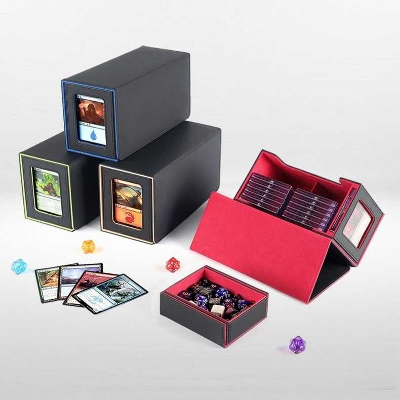 Single-slot Magnetic PU Vertical Dice Box with Window
