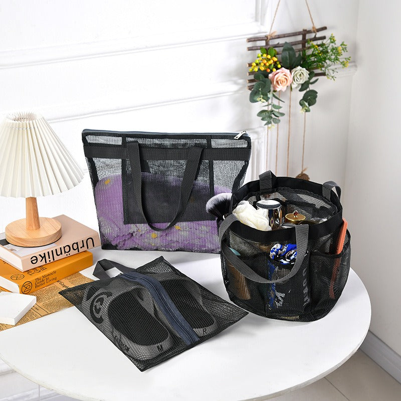 Portable Mesh Beach Tote Bag