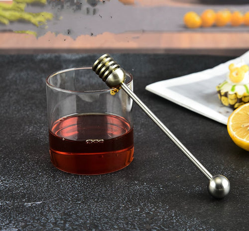 Stainless Steel Honey Spoon and Long-handled Stirring Rod