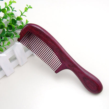 Natural Violet Comb with Thick Purple Wood Massage