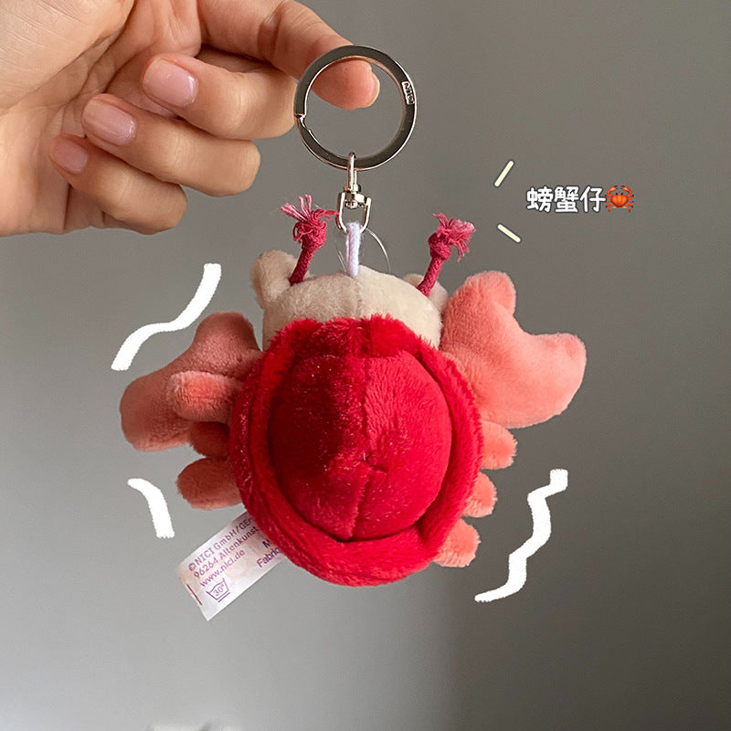 Cute Plush White Sheep Keychain Couple Pendant