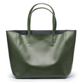 Large Capacity Leather Commuter Tote Bag
