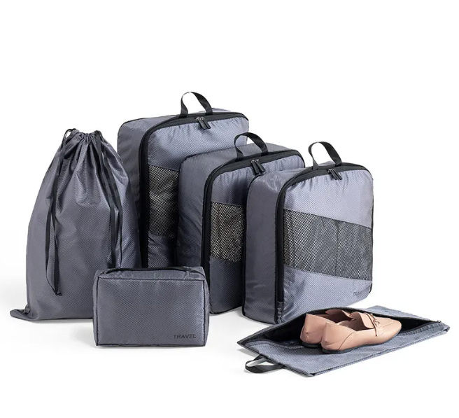 Polyester Travel Luggage Organizer 6-Piece Set