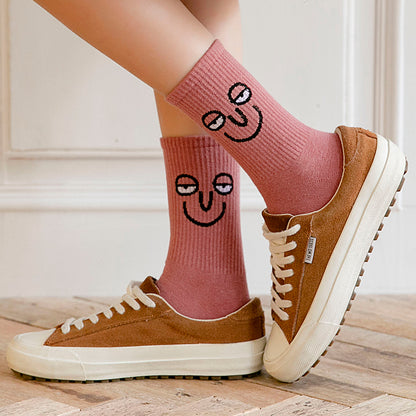 Colorful Korean Harajuku Men's Funny Cotton Socks