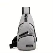 Trendy USB Men's Chest Bag and Casual Shoulder Backpack