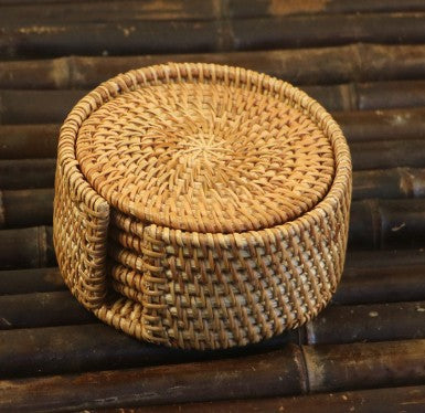 Rattan Placemats Set - 6 Pieces (One Set)