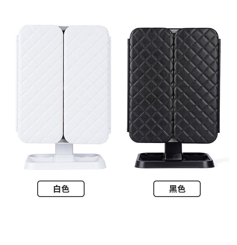 LED Makeup Mirror with Light - Portable Desktop Shell Design