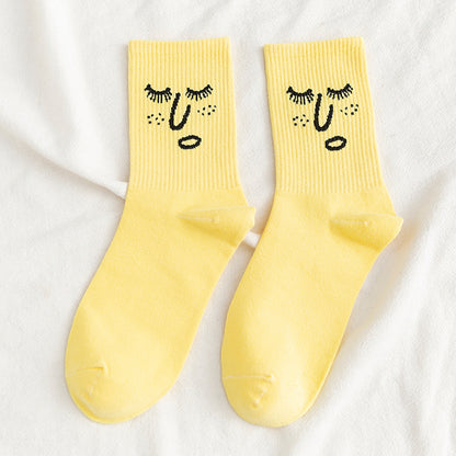 Colorful Korean Harajuku Men's Funny Cotton Socks