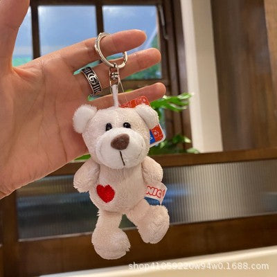 Cute Plush White Sheep Keychain Couple Pendant