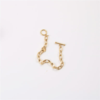 Chunky Chain OT Clasp Bracelet for Women - Retro Style