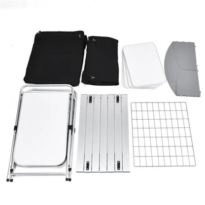 Foldable Camping Kitchen with Windshield Pockets