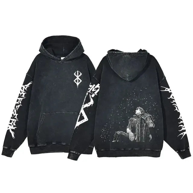 Customizable Retro Washed Cotton Oversized Hoodies