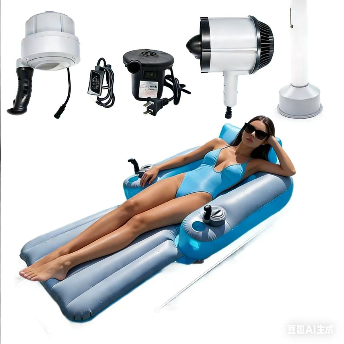 Inflatable Motorboat Watercraft Float Raft