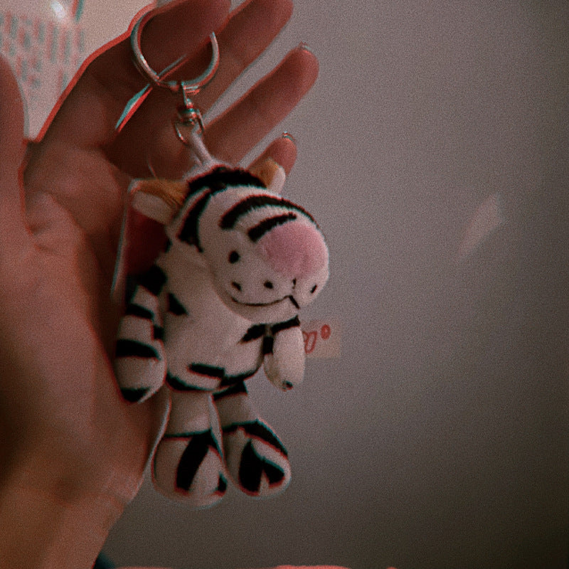Cute Plush White Sheep Keychain Couple Pendant