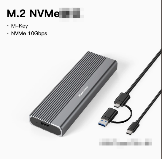 External M2 NVME SSD Enclosure Aluminum Casing 10Gbps