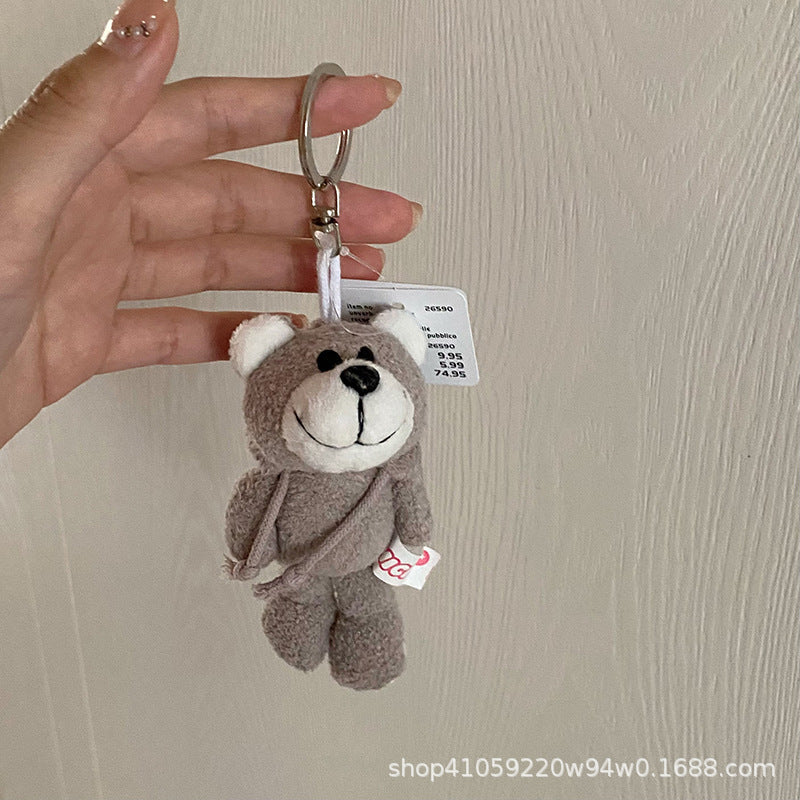 Cute Plush White Sheep Keychain Couple Pendant