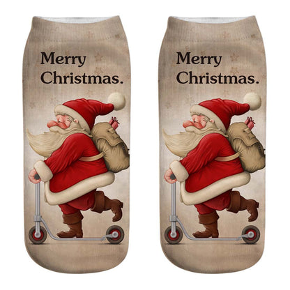 New 3D Printed Christmas Socks for Women