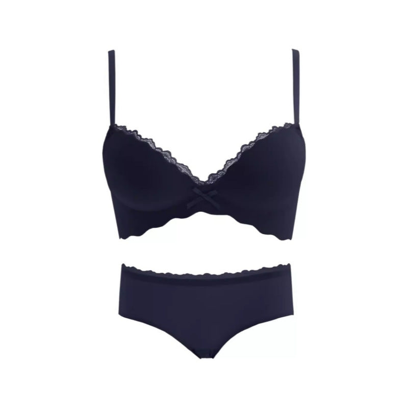 Seamless Push-Up Wireless Bra Set for Small Bust
