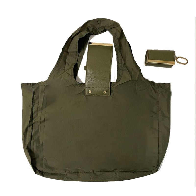 Large Tote Bag with Foldable Keychain Holder