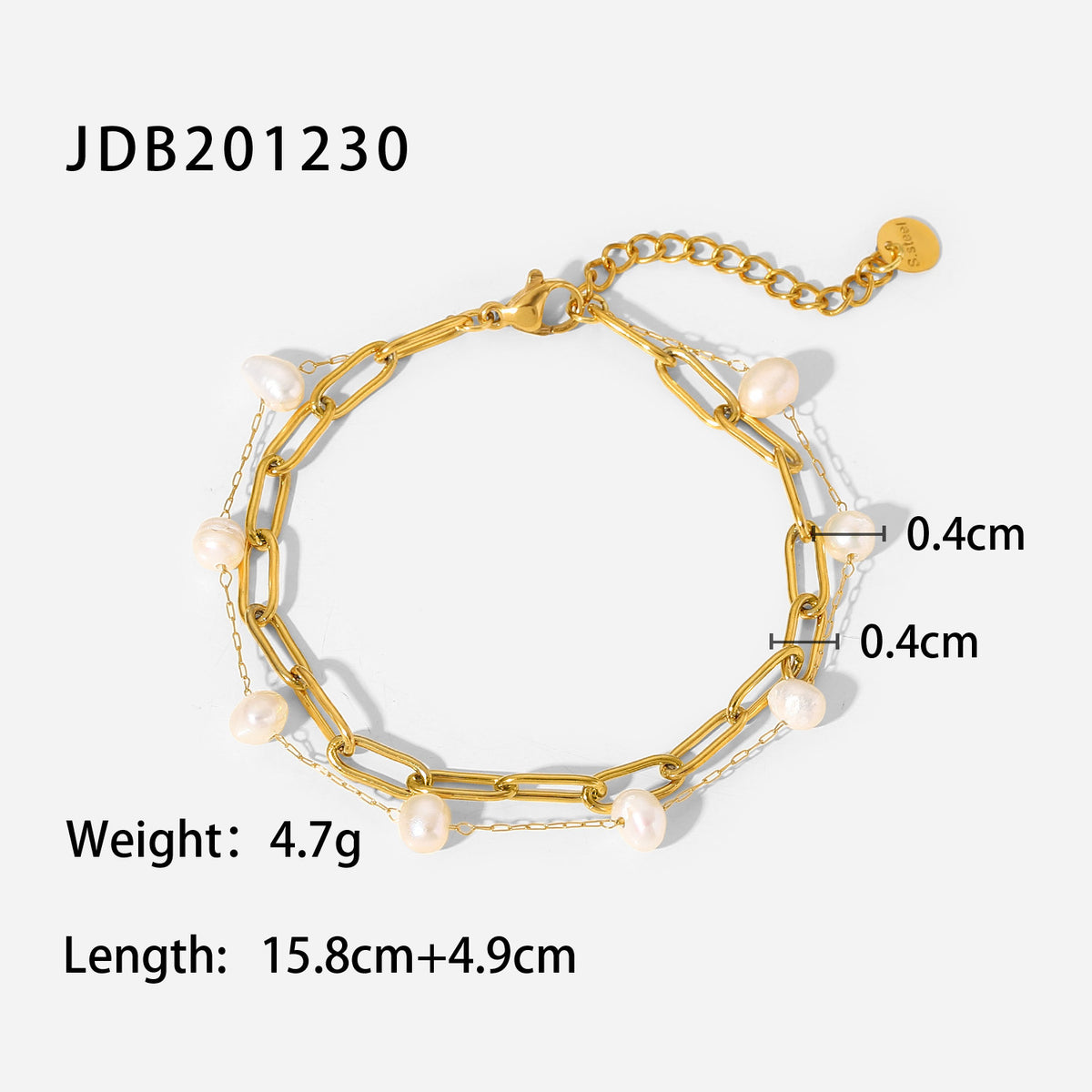 Elegant Women's Freshwater Pearl French Bracelet