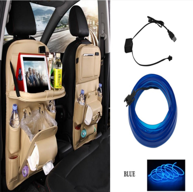 PU Leather Car Seat Back Organizer