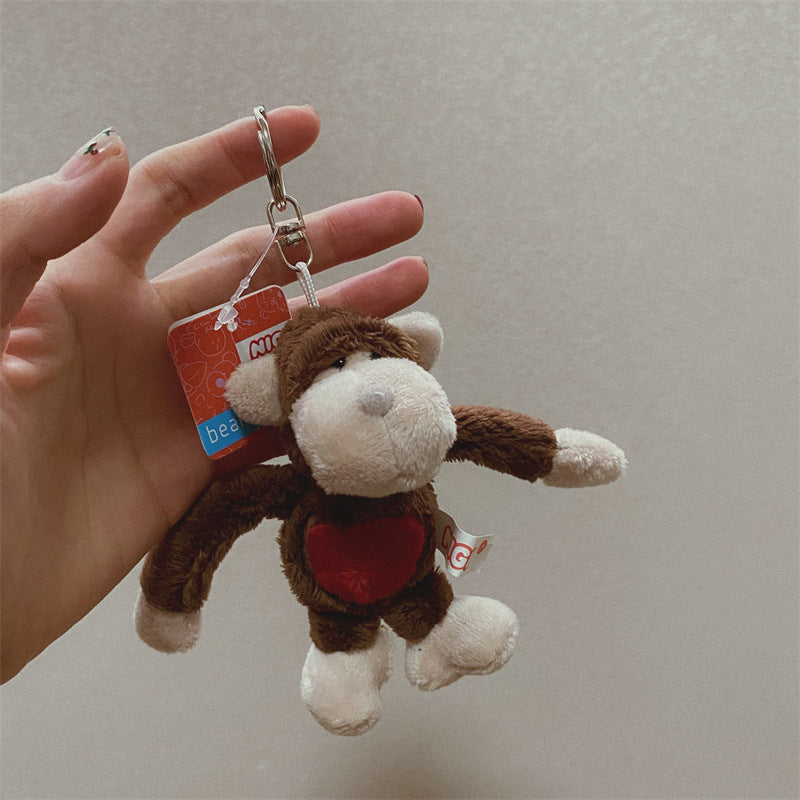 Cute Plush White Sheep Keychain Couple Pendant