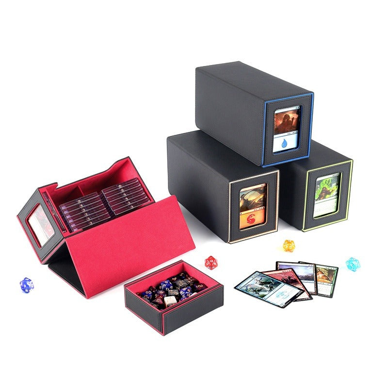 Single-slot Magnetic PU Vertical Dice Box with Window