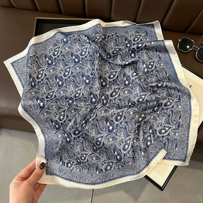 Vintage Silk Scarf - French Style 70cm Square Scarf
