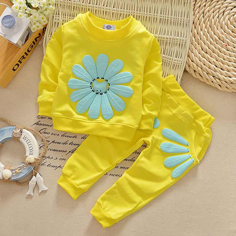 2020 Spring Autumn Floral Outfit Set for Girls