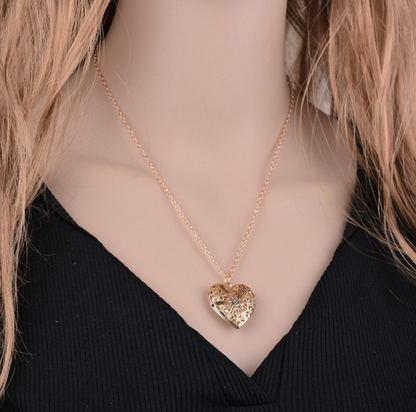 Openwork Heart Necklace - Heart Pendant Jewelry