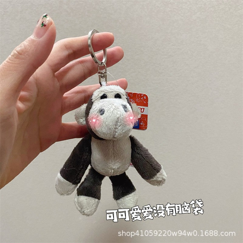 Cute Plush White Sheep Keychain Couple Pendant