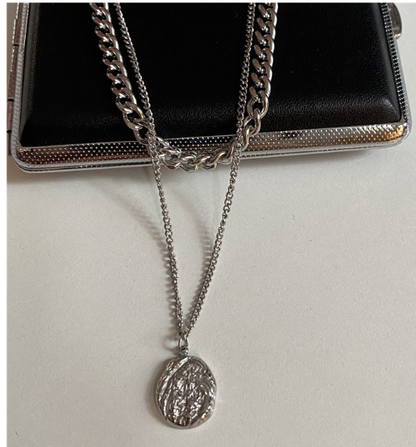 Mystic Ocean Hip Hop Necklace - Retro Gold Coin Pendant