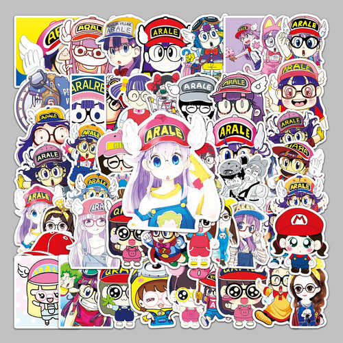 50 Anime Cartoon Waterproof Stickers for Luggage