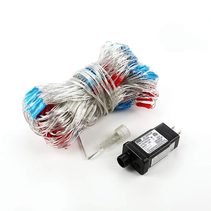 LED American Flag String Lights with Low Voltage Transformer