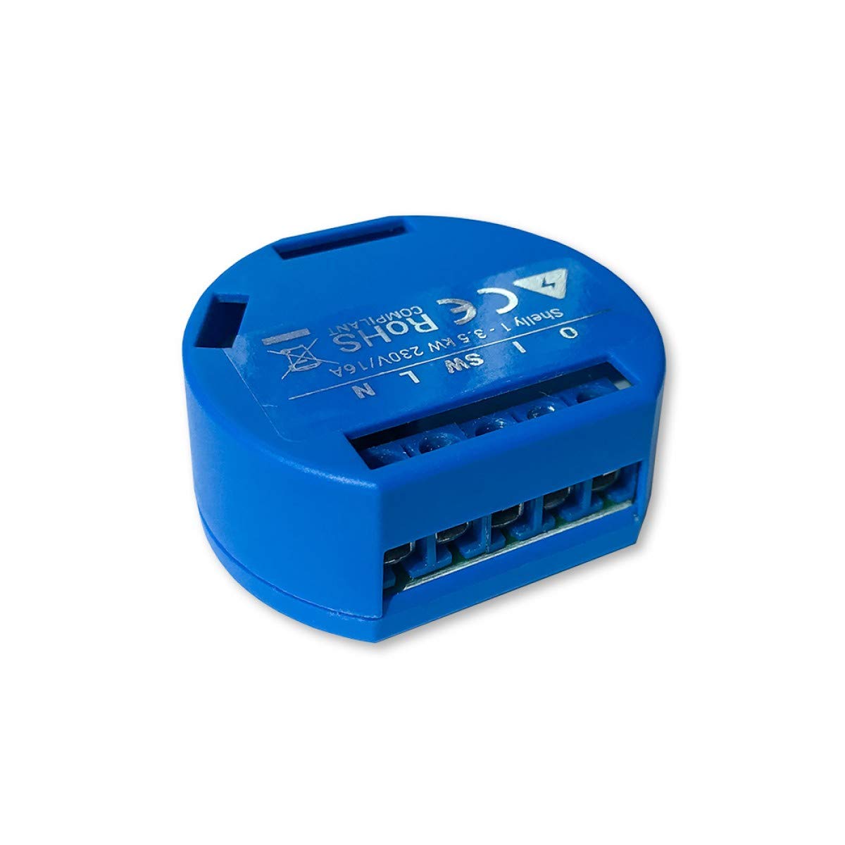 SHELLY 1 One Relay Switch Wireless WiFi Home Automation iOS Android Application - 1 Pack Non UL (1 Count)