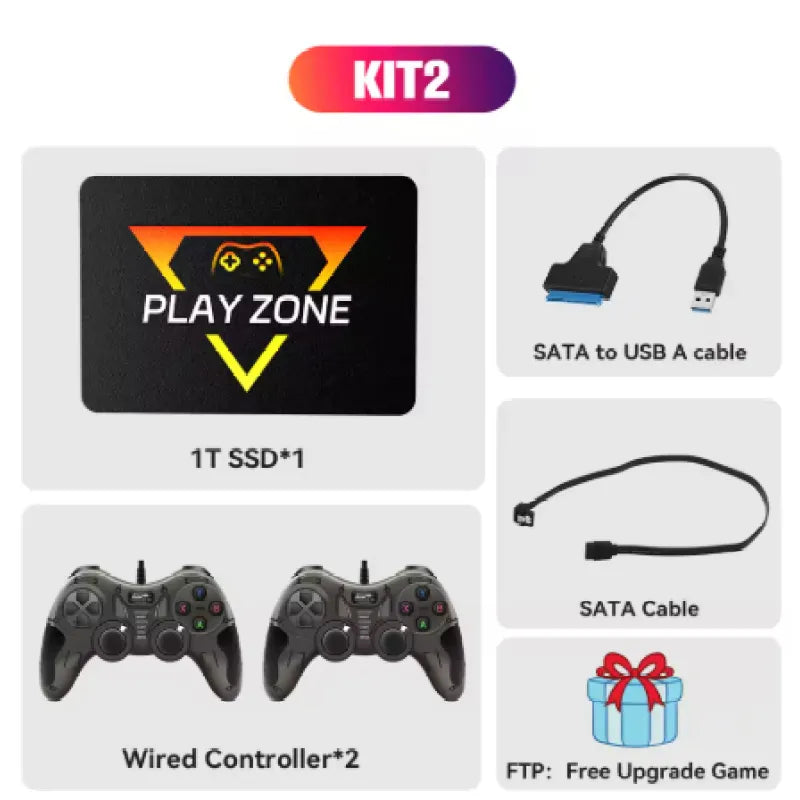 Retro Gaming SSD for Switch/PS5/Xbox/PS4/PS3/PS2/WIIU 80+Emulators Launchbox＆Retrobat＆Playnite 16191 Games Console for PC/Laptop