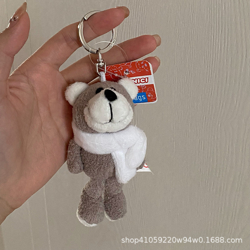 Cute Plush White Sheep Keychain Couple Pendant