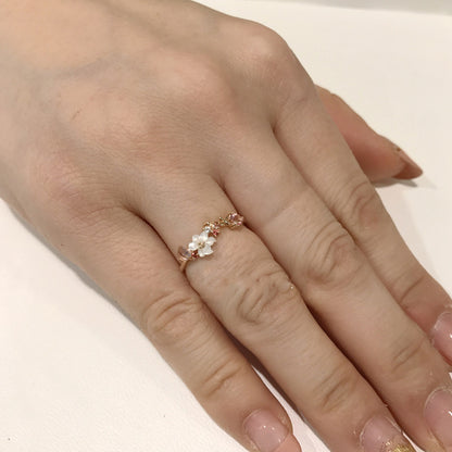 Japanese Luxury 925 Silver Rose Gold Shell Ring